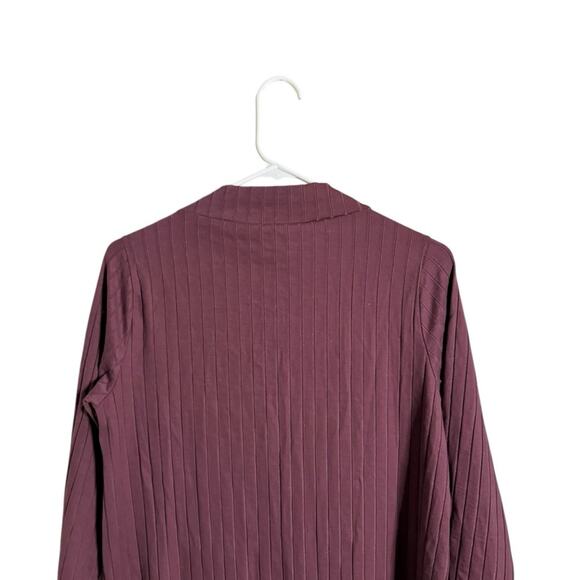 Eileen Fisher Funnel Neck 3/4 Ribbed Mini Dress XS - Picture 5 of 10